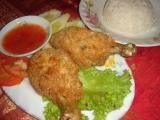 Deep fried Chicken thigh with flour